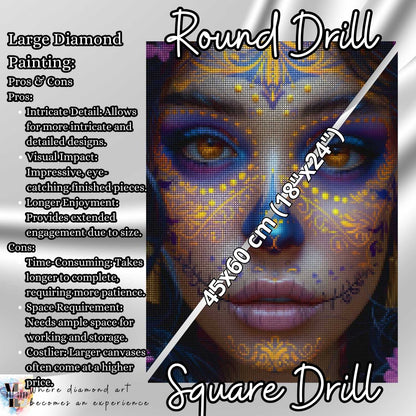 Sugar Skull Beauty - Día de los Muertos Diamond Painting Kit - YLJ Art Shop - YLJ Art Shop