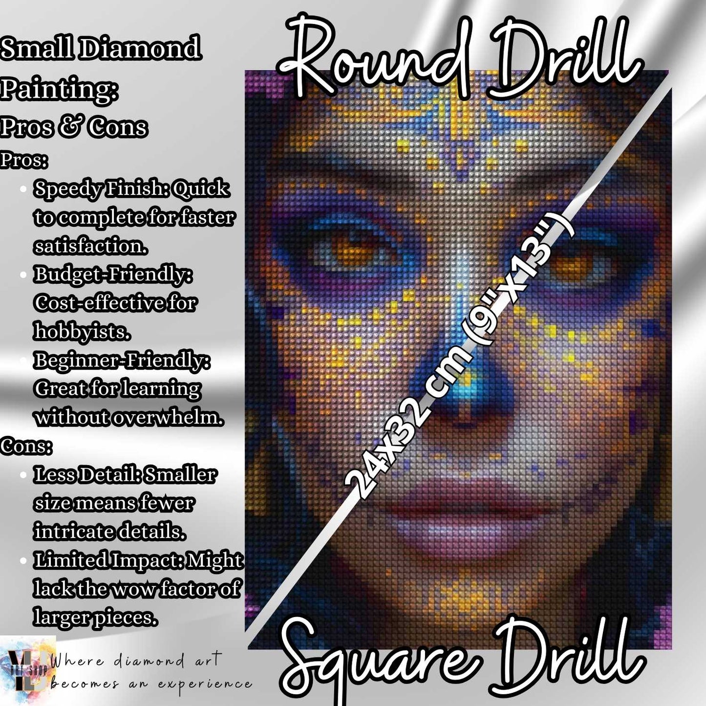 Sugar Skull Beauty - Día de los Muertos Diamond Painting Kit - YLJ Art Shop - YLJ Art Shop