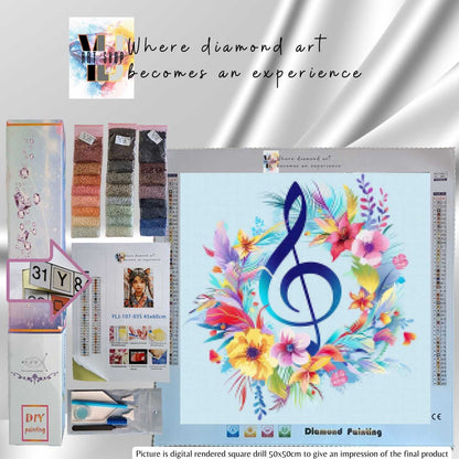 Symphony in Bloom - Flowers Diamond Painting Kit - YLJ Art Shop - YLJ Art Shop