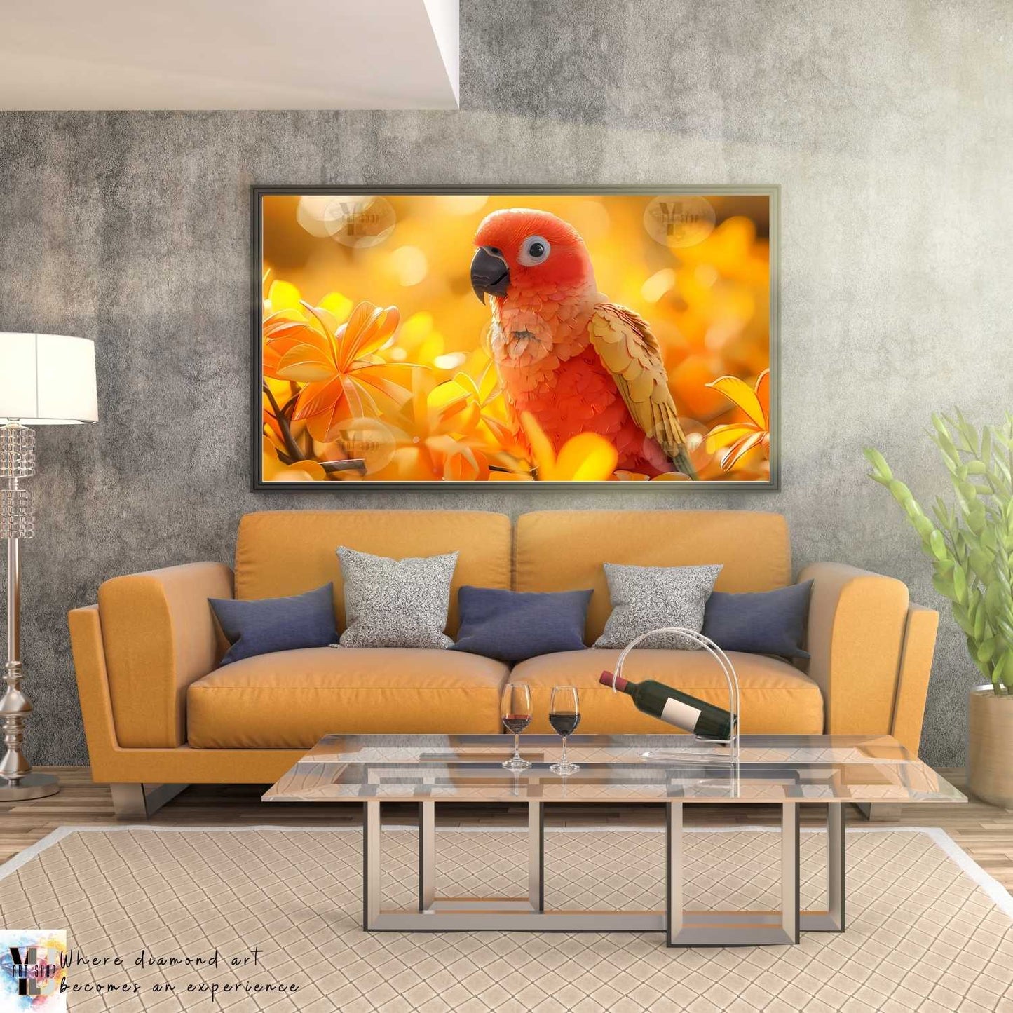 Tropical Sunset Parrot - Parrot Diamond Painting Kit - YLJ Art Shop - YLJ Art Shop