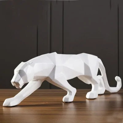 Elegance in Motion: Resin Leopard Statue - YLJ Art Shop