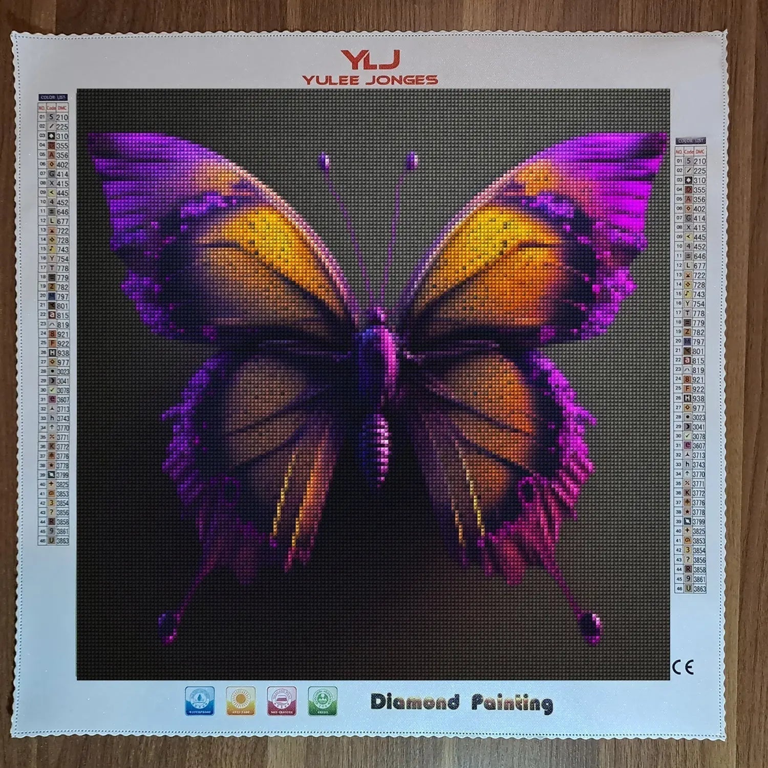 Yellow Purple Butterfly - Butterfly Diamond Painting Kit - YLJ Art Shop - YLJ Art Shop