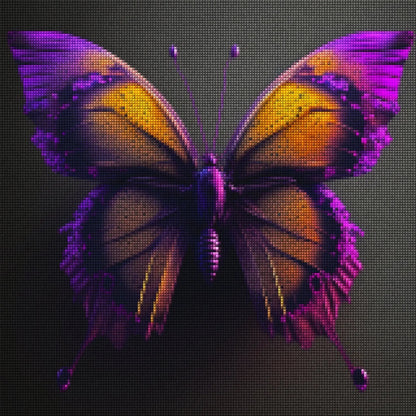 Yellow Purple Butterfly - Butterfly Diamond Painting Kit - YLJ Art Shop - YLJ Art Shop