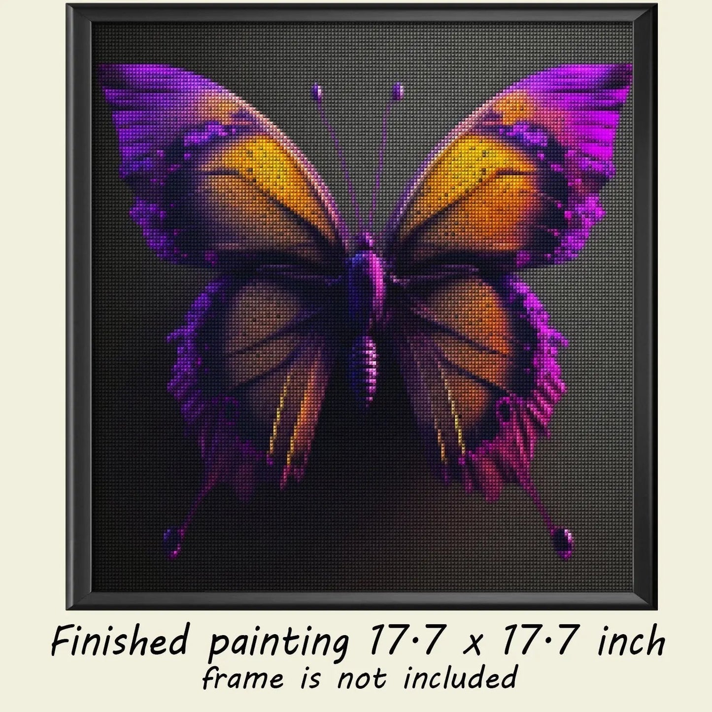 Yellow Purple Butterfly - Butterfly Diamond Painting Kit - YLJ Art Shop - YLJ Art Shop