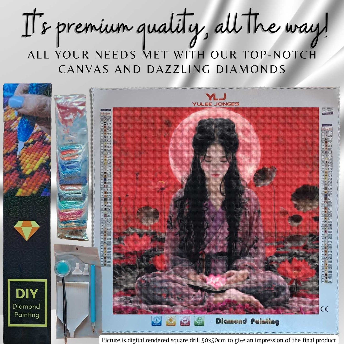 Zen Blossom - Anime Diamond Painting Kit - YLJ Art Shop - YLJ Art Shop