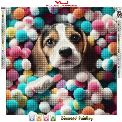 Beagle in Cotton Balls - Full Drill Diamond Painting Kit - YLJ Art Shop - YLJ Art Shop