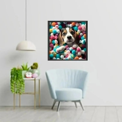 Beagle in Cotton Balls - Full Drill Diamond Painting Kit - YLJ Art Shop - YLJ Art Shop