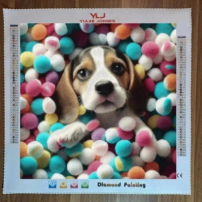 Beagle in Cotton Balls - Full Drill Diamond Painting Kit - YLJ Art Shop - YLJ Art Shop