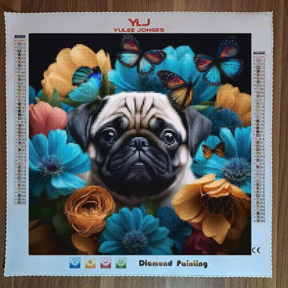 Butterfly Pug Puppy - Full Drill Diamond Painting Kit - YLJ Art Shop - YLJ Art Shop