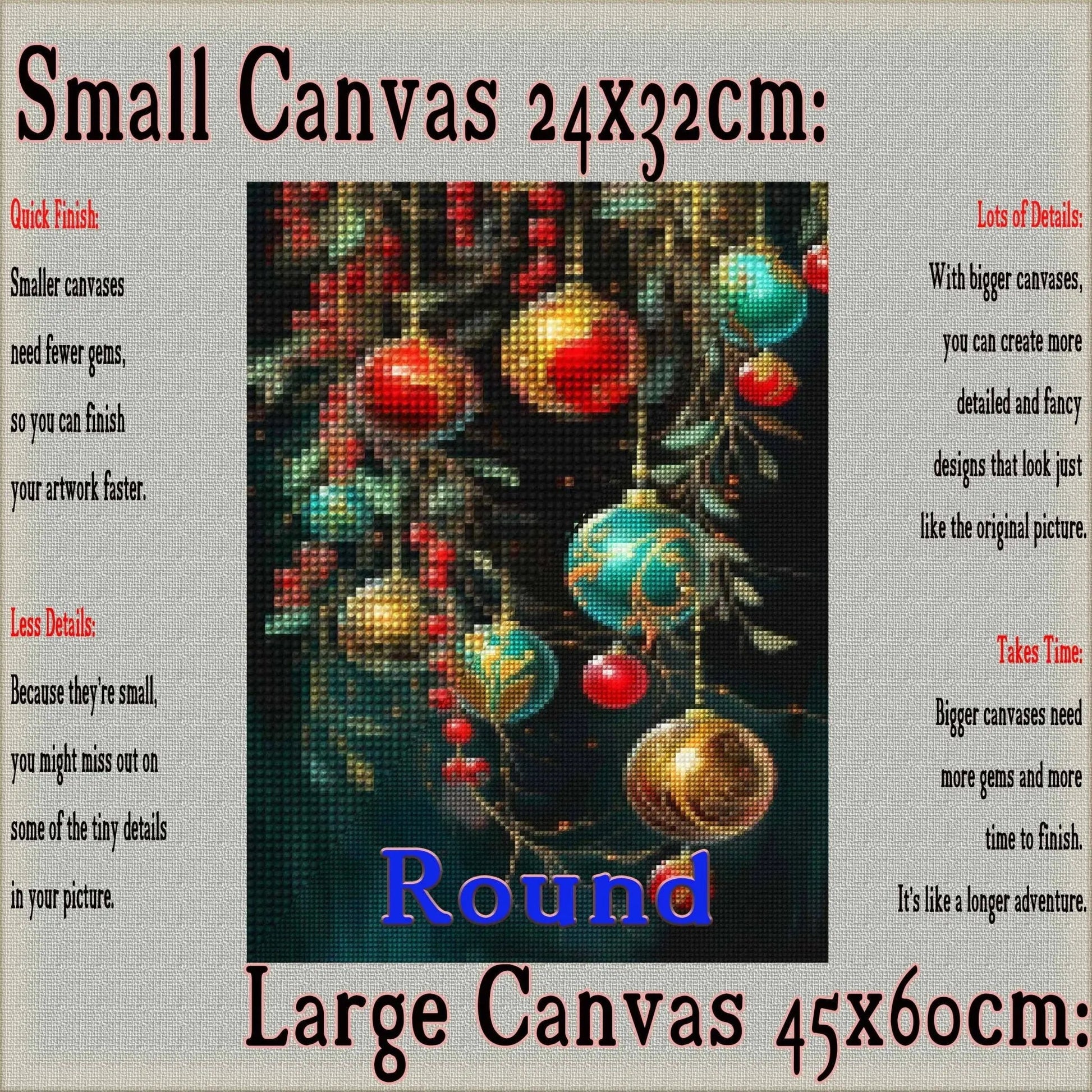 Cheerful Embellishments - Xmas Diamond Painting Kit - YLJ Art Shop - YLJ Art Shop