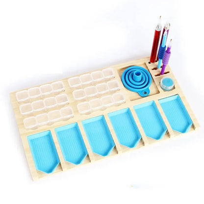 Diamond Painting Tool Tray - Multifunctional Solid Wood Storage Tray - YLJ Art Shop