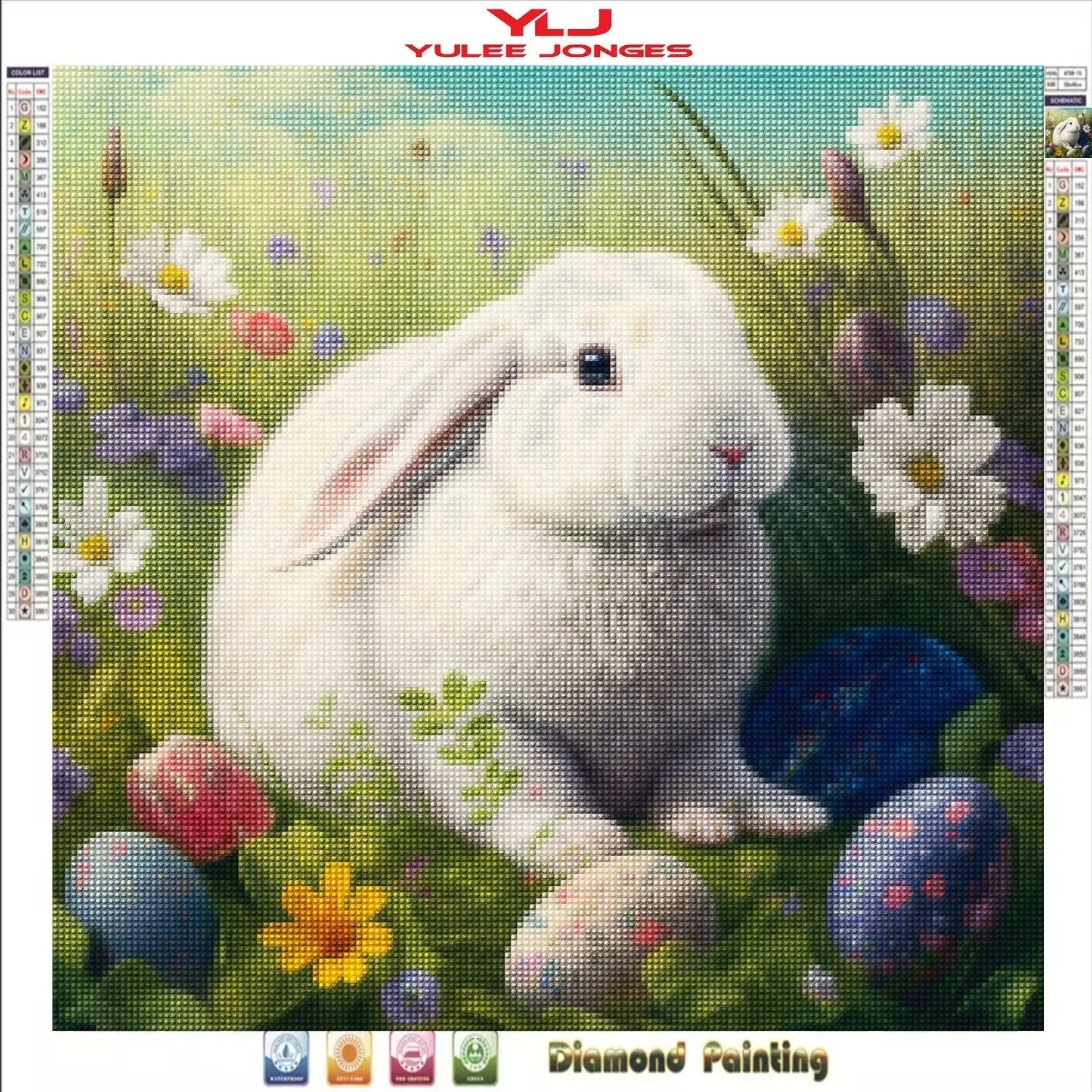 Easter Bunny - Full Drill Diamond Painting Kit - YLJ Art Shop - YLJ Art Shop