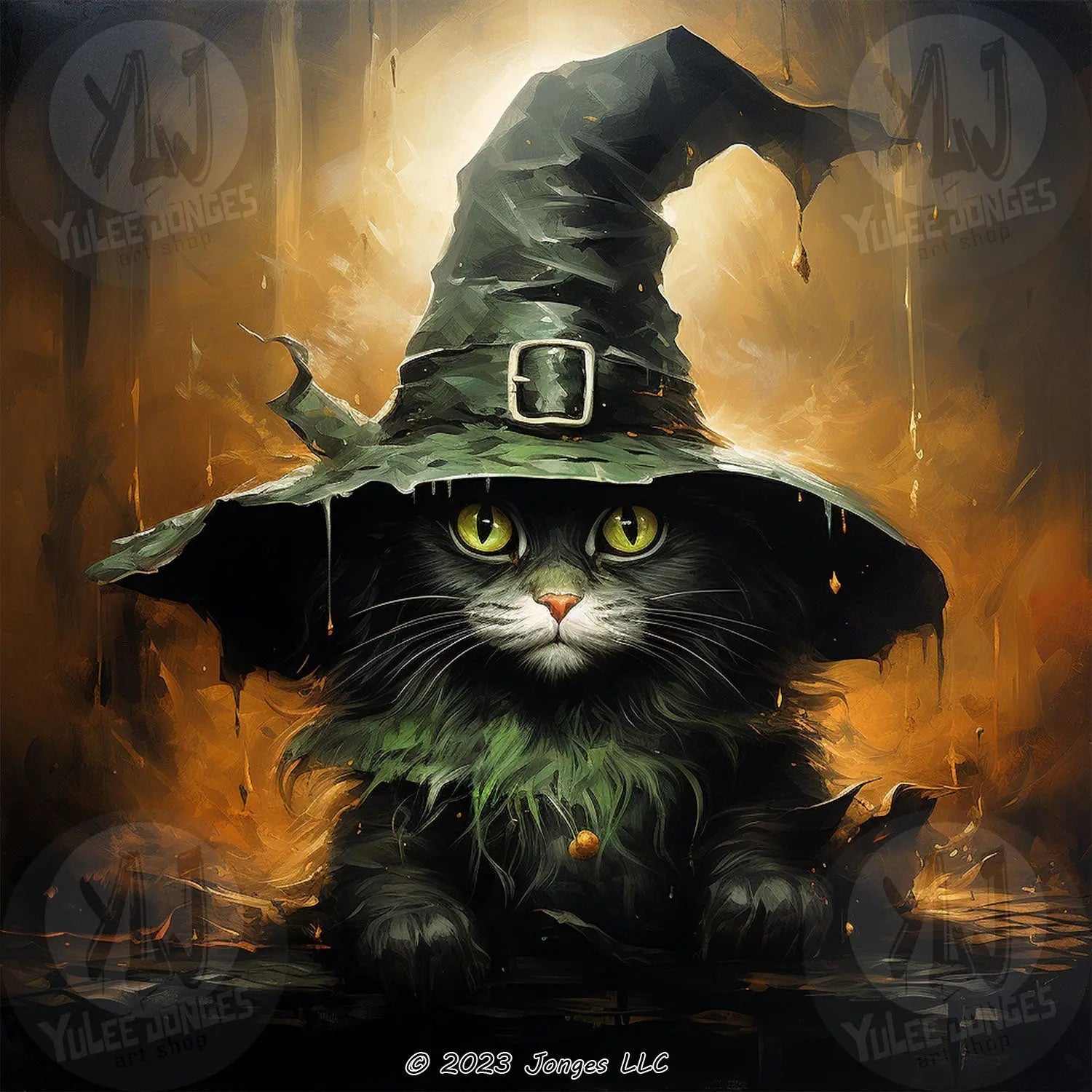 Enchanted Kitty - Halloween Diamond Painting Kit - YLJ Art Shop - YLJ Art Shop