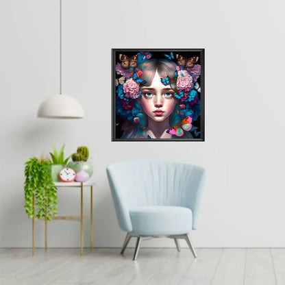 Enchanting Butterfly Girl - Portrait Diamond Painting Kit - YLJ Art Shop - YLJ Art Shop