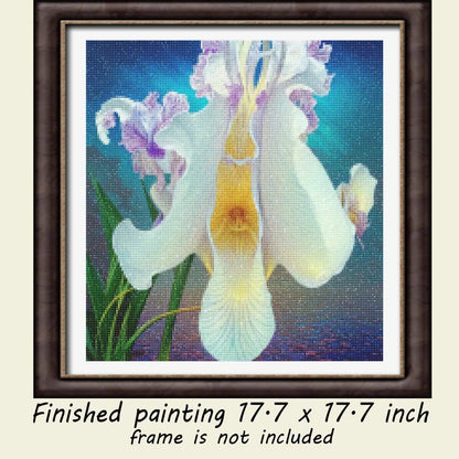 Enchanting White Orchid Blue Sky - Flower Diamond Painting Kit - YLJ Art Shop - YLJ Art Shop