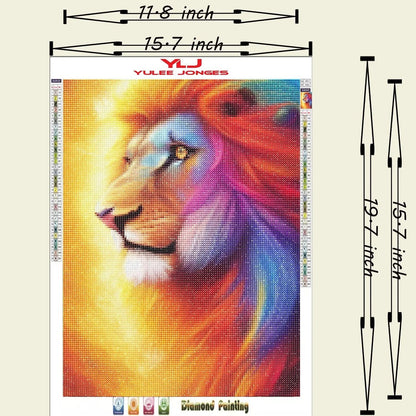 Long Mane Lion - Full Drill Diamond Painting Kit - YLJ Art Shop - YLJ Art Shop