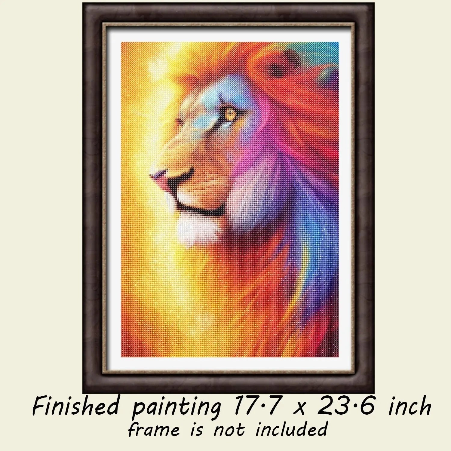 Long Mane Lion - Full Drill Diamond Painting Kit - YLJ Art Shop - YLJ Art Shop