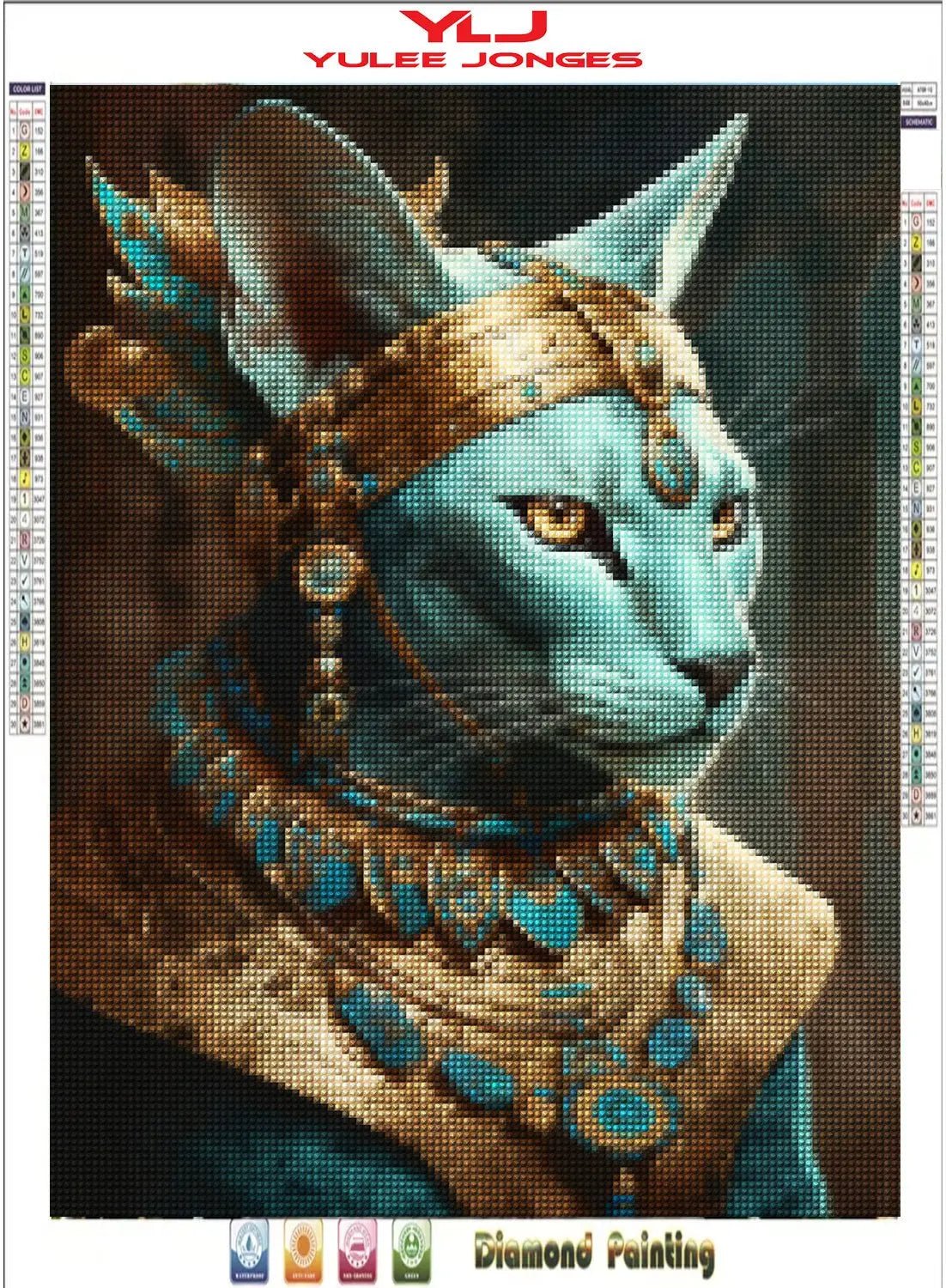 Luxe Guardian - Egyptian Cat Diamond Painting Kit - YLJ Art Shop - YLJ Art Shop