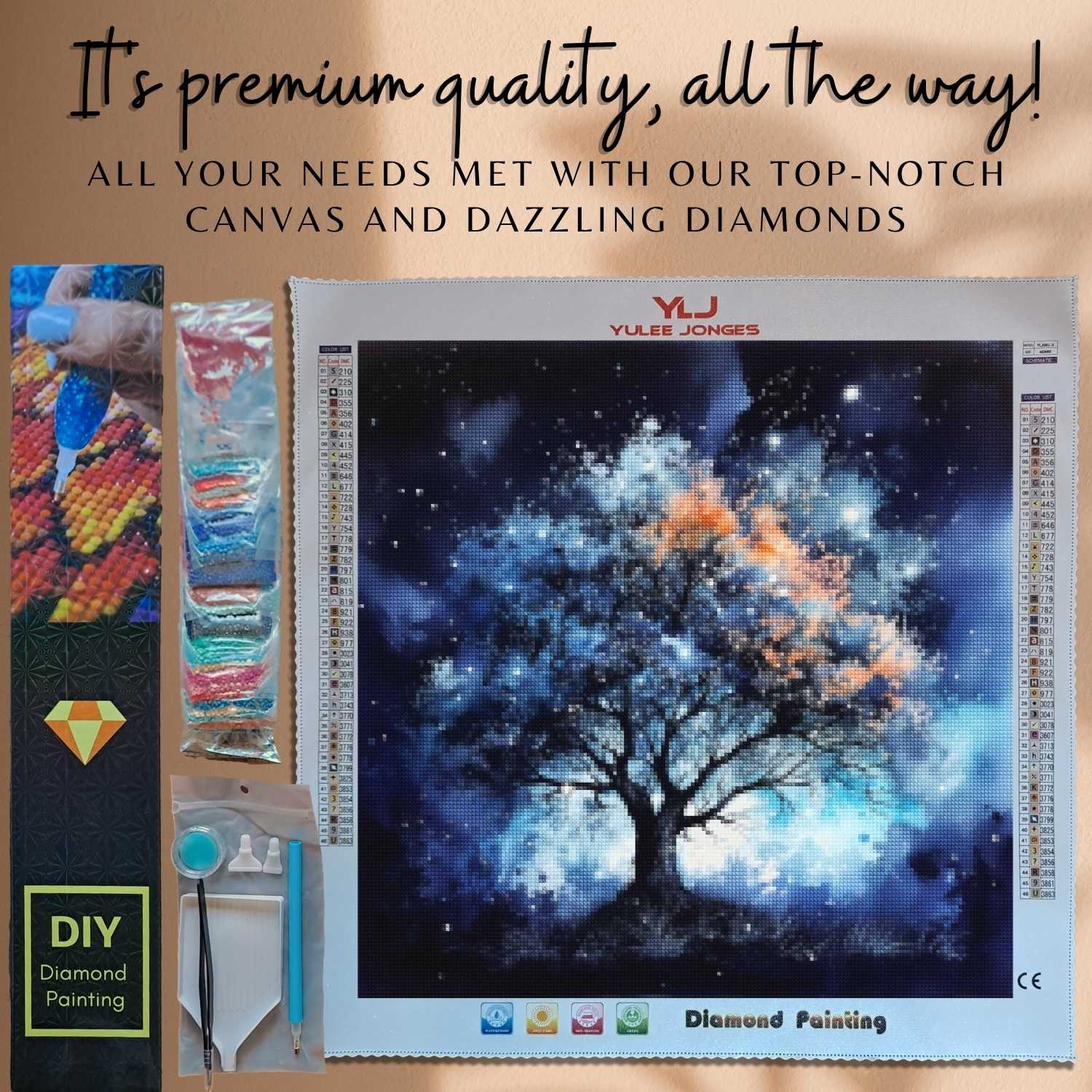 Midnight Celestial Serenade - Landscape Diamond Painting Kit - YLJ Art Shop - YLJ Art Shop