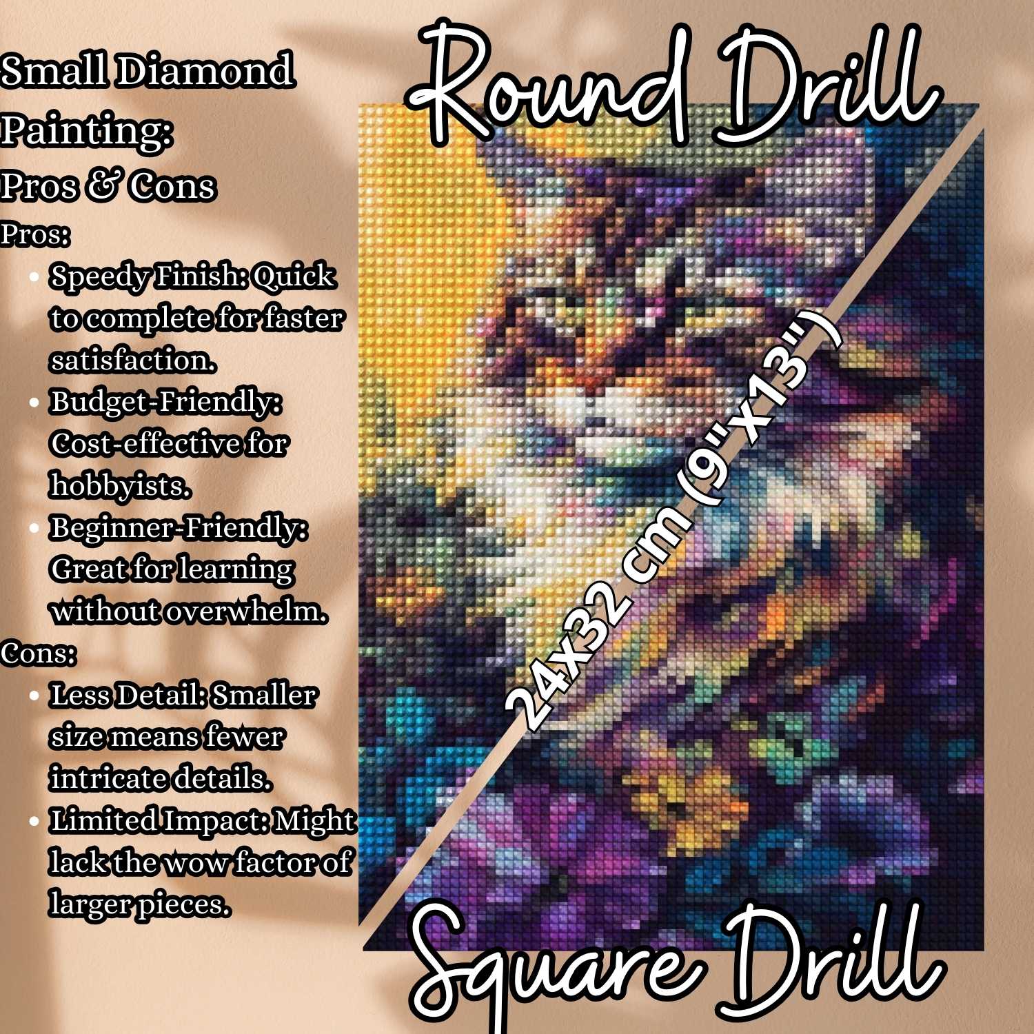 Neo Coon Cat Serenade - Cat Diamond Painting Kit - YLJ Art Shop - YLJ Art Shop