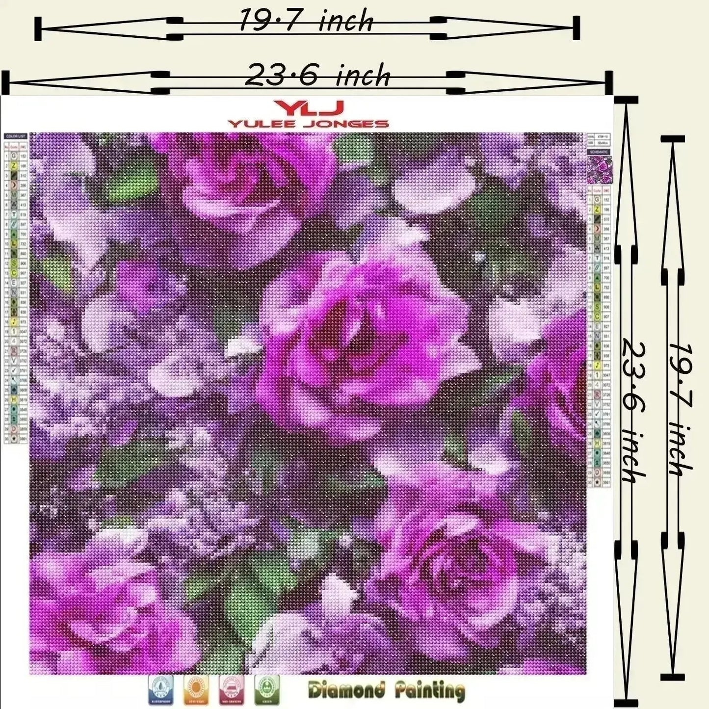 RoseBed - Flowers Diamond Painting Kit - YLJ Art Shop - YLJ Art Shop