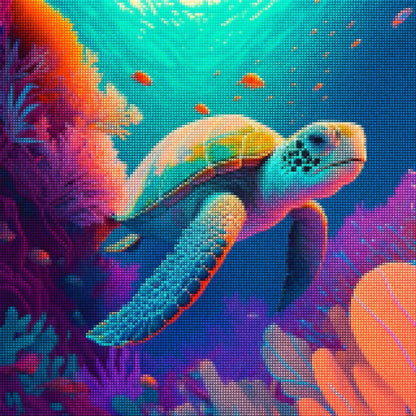 Sea Turtle's Journey - Turtle Diamond Painting Kit - YLJ Art Shop - YLJ Art Shop