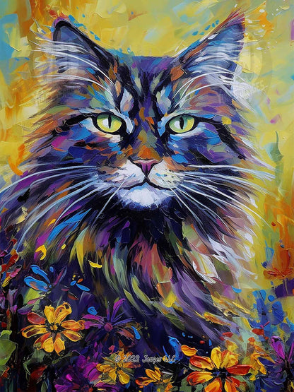 Sunlit Feline Melody - Cat Diamond Painting Kit - YLJ Art Shop - YLJ Art Shop