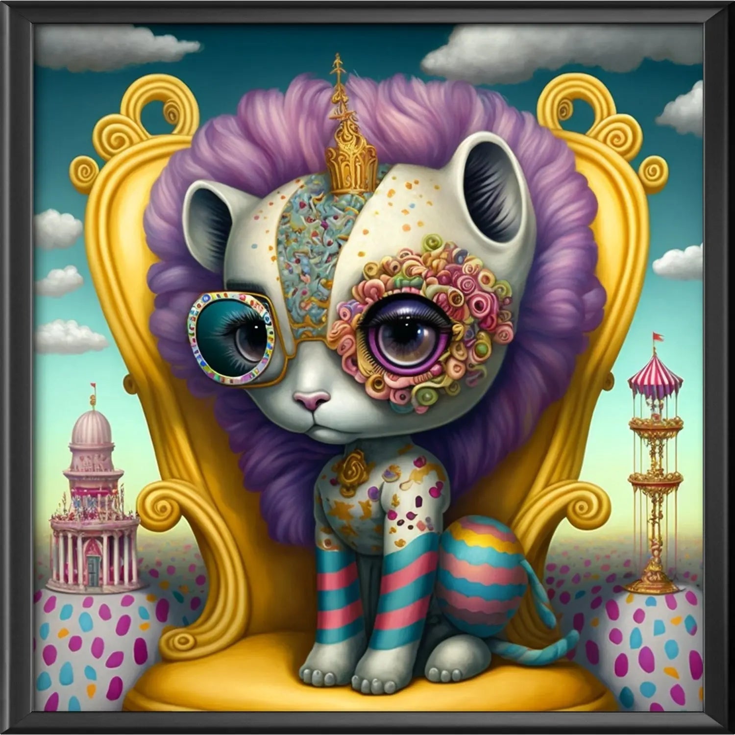 Surreal Kitty - Full Drill Diamond Painting Kit - YLJ Art Shop - YLJ Art Shop