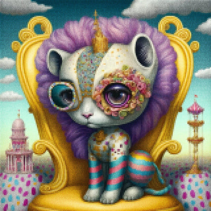 Surreal Kitty - Full Drill Diamond Painting Kit - YLJ Art Shop - YLJ Art Shop