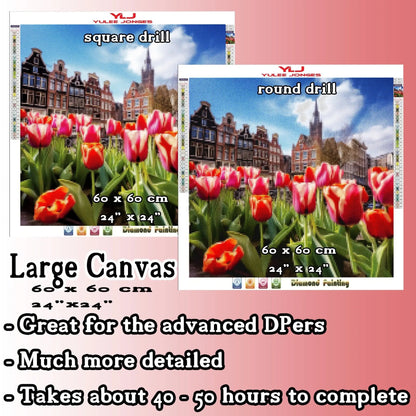 Tulips From Amsterdam - Flowers Diamond Painting Kit - YLJ Art Shop - YLJ Art Shop