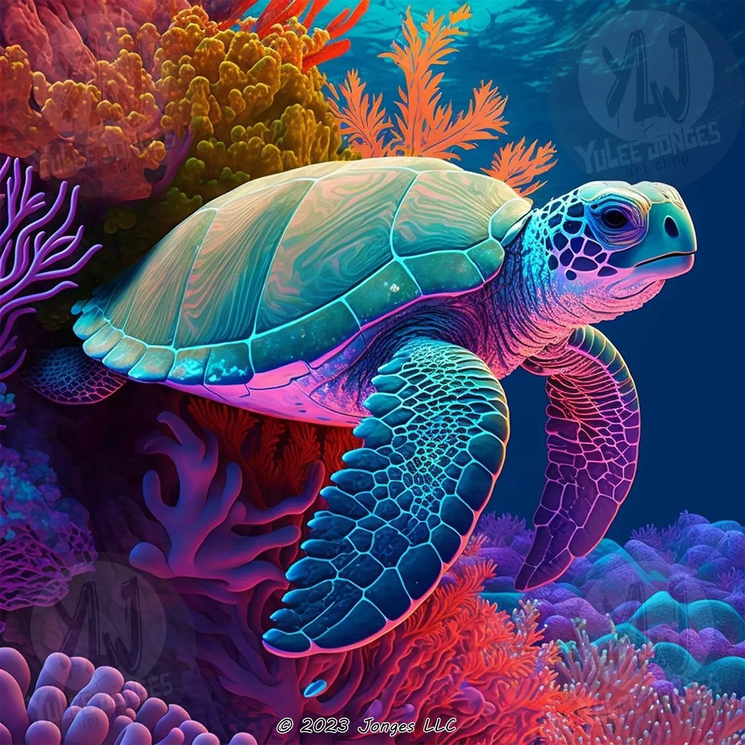 Turtley Awesome Turtle Diamond Painting Kit YLJ Art Shop